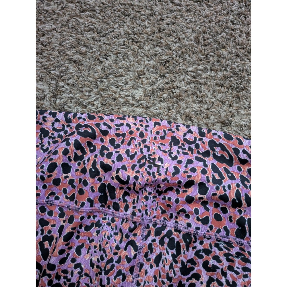 JoyLab High Rise 7/8 Tights Pink Animal Print XL NWT Yoga Running Pant - Picture 6 of 9
